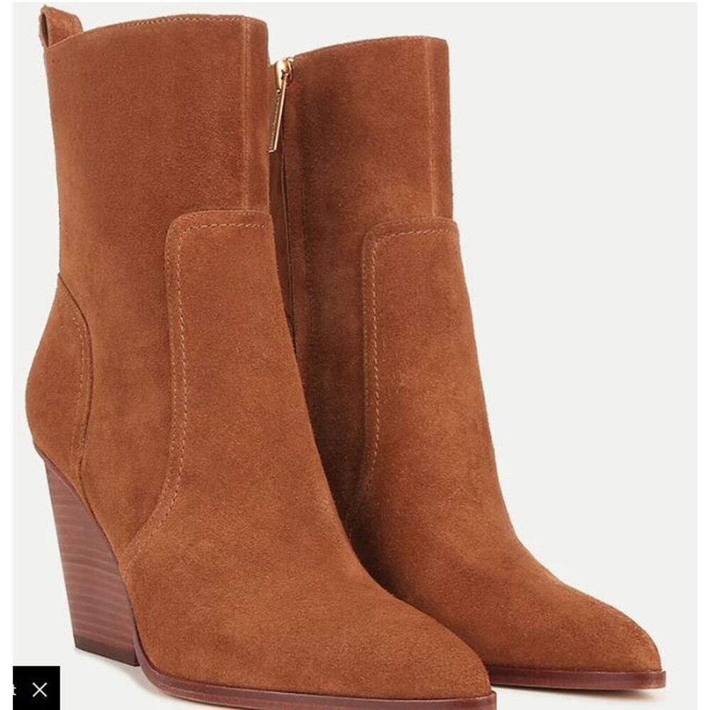 Veronica Beard Women's Logan Suede Booties Boots Hazelwood NIB 498 9.5 - Picture 3 of 16